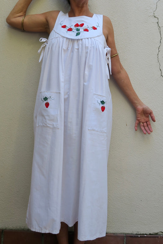Strawberry Milkmaid Dress