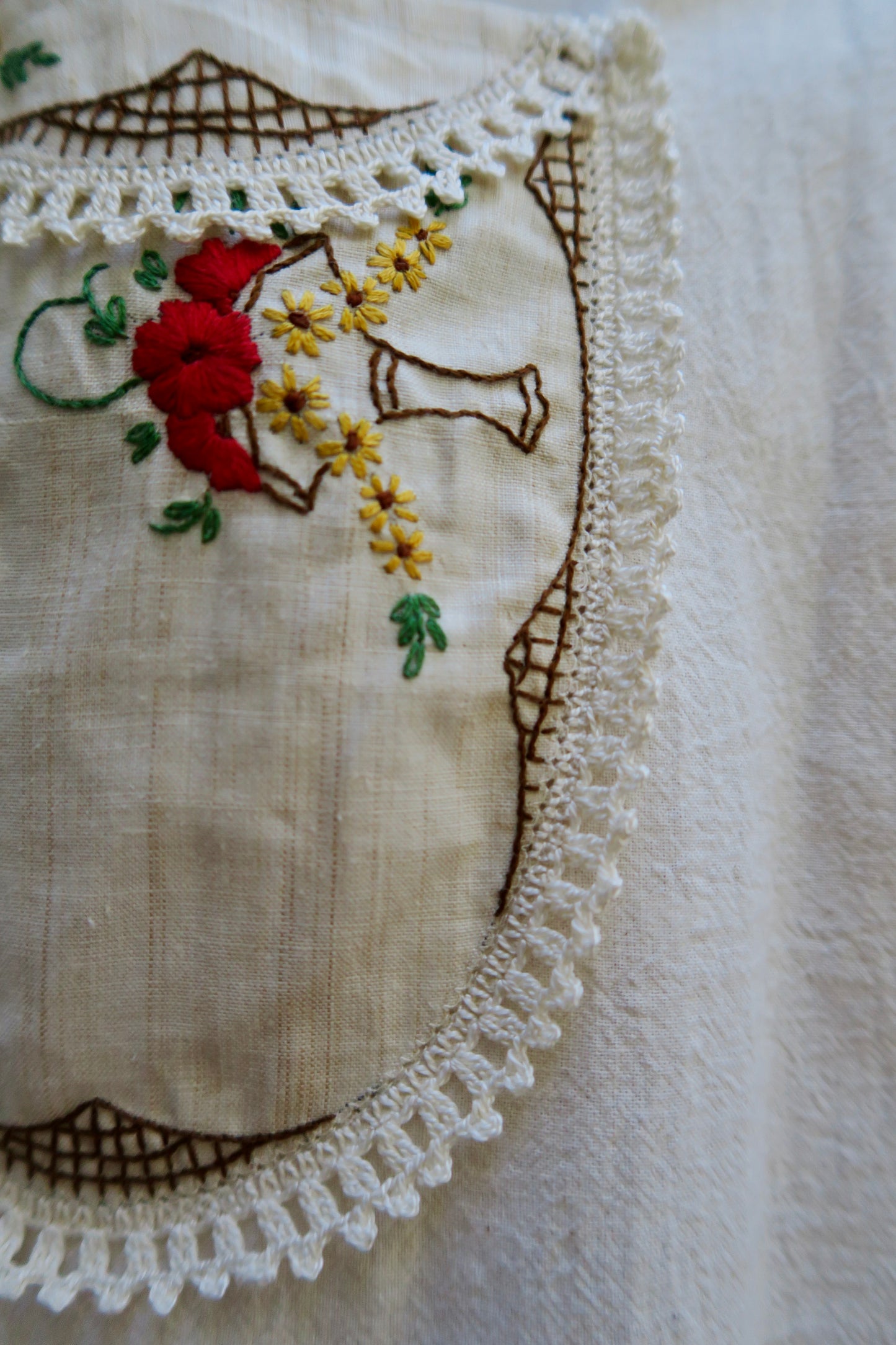 The Red & Yellow Flower Basket Milkmaid Dress