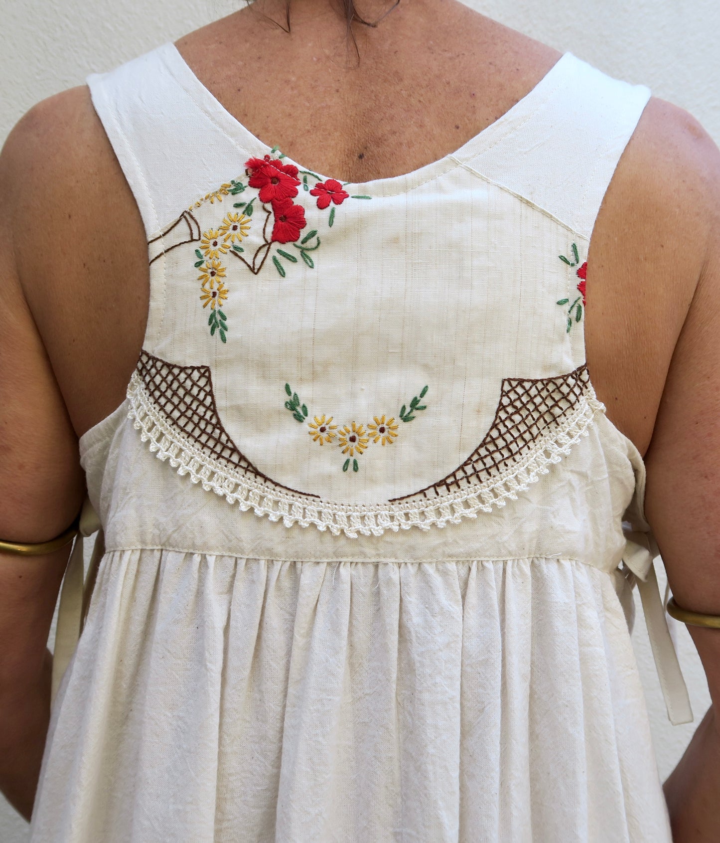 The Red & Yellow Flower Basket Milkmaid Dress
