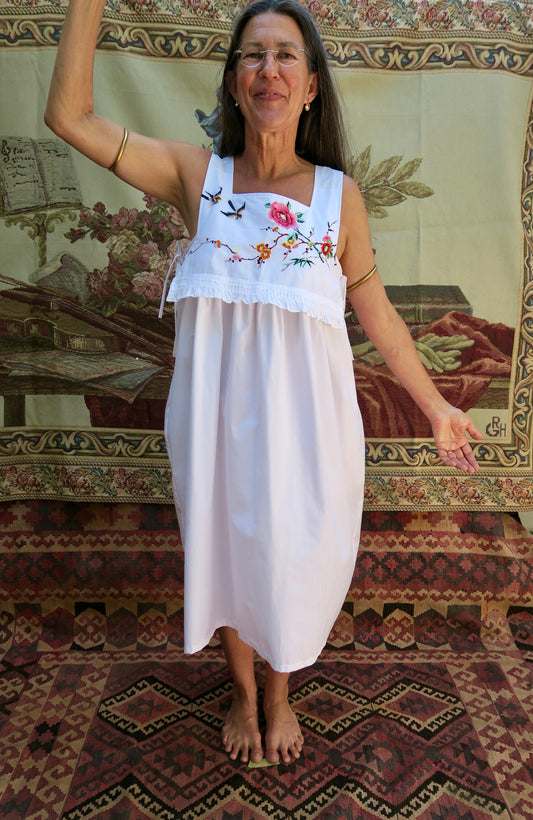 Bird, Blossom and Frills Milkmaid Dress