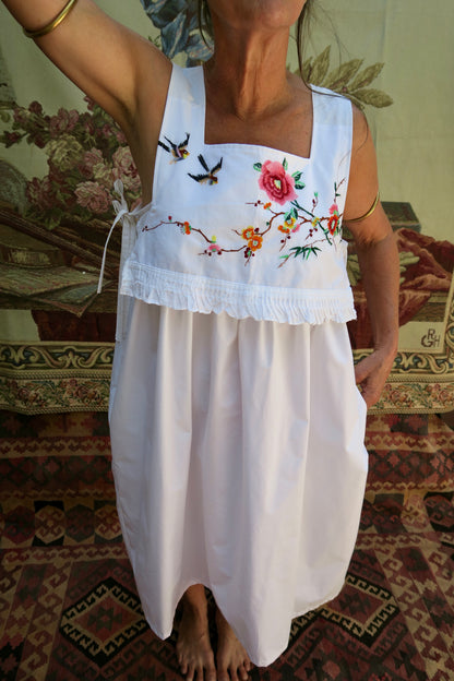 Bird, Blossom and Frills Milkmaid Dress