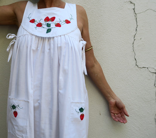 Strawberry Milkmaid Dress
