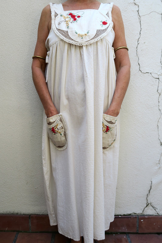 The Red & Yellow Flower Basket Milkmaid Dress